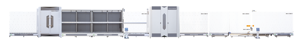 Insulating Glass Inflatable Flat-press Production Line +CNC Insulating Glass Sealant Coating Line